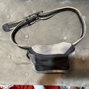 Free People sling bag.  black and grey.